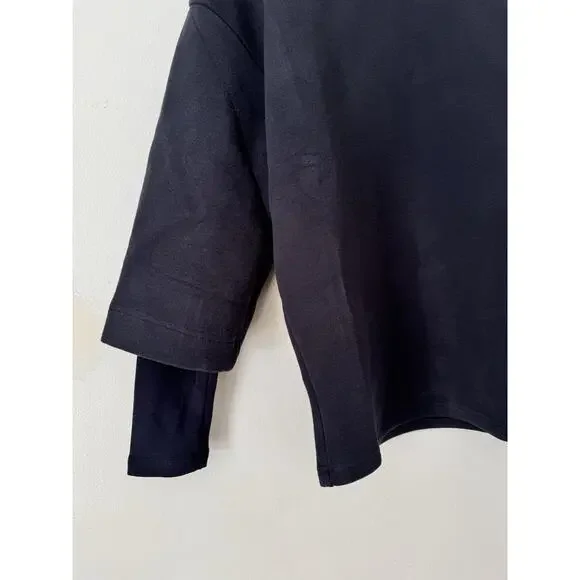 NWT OGL FuzzLuxe Mockneck Sleeve Warmer Top Black Women’s Size Medium - Picture 5 of 7